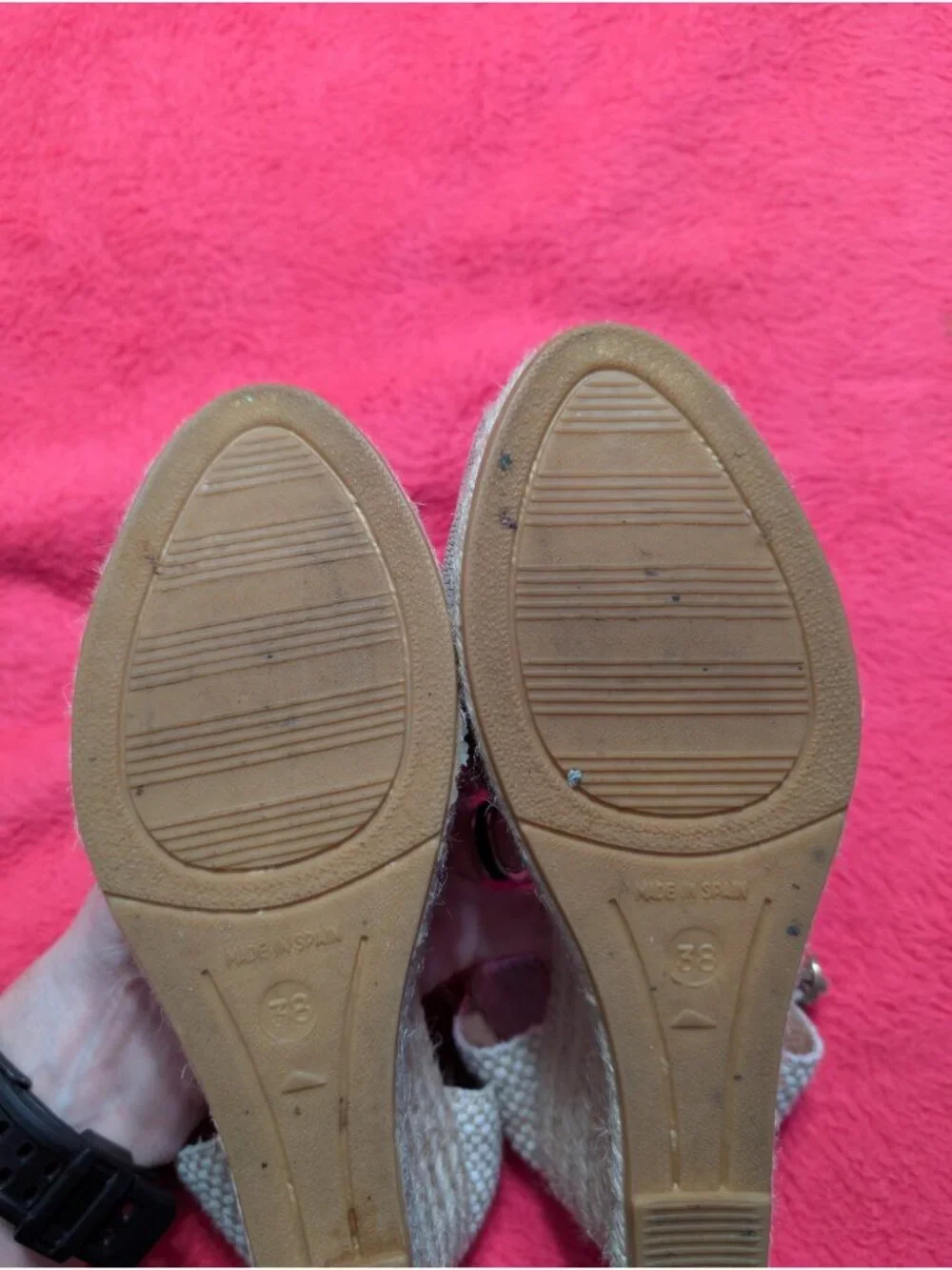 Kanna Spain Snake Print Espadrille Wedge Sandals Womens 38 US 7.5 8 Ankle Strap